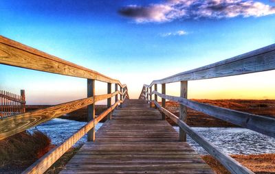 Footbridge leading to pier