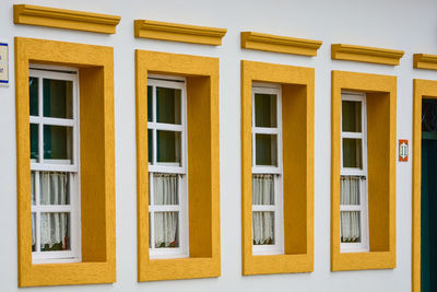 Full frame shot of yellow building