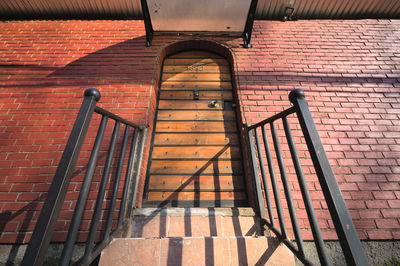 Low angle view of spiral staircase