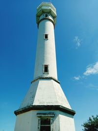 Low angle view of lighthouse against sky