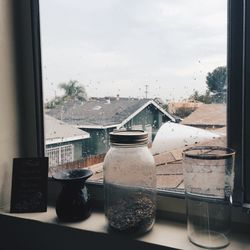 Reflection of clouds in glass window