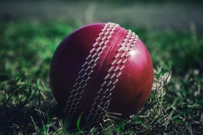 Close-up of ball on field