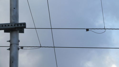 Low angle view of power lines