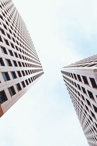 Low angle view of modern building against sky