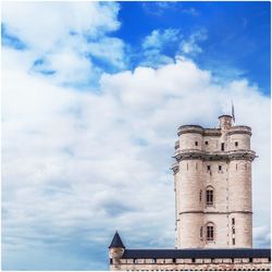 Low angle view of lighthouse against sky