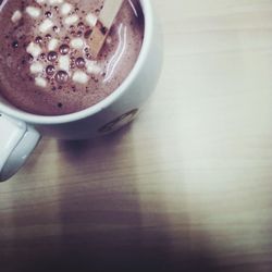 Coffee cup on table