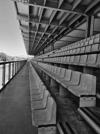 View of empty place whit a lot of chairs