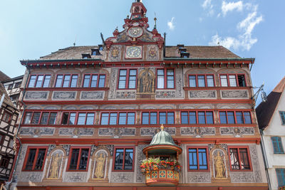 Low angle view of historical building against sky