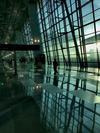 Man at airport against sky