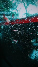 Full frame shot of raindrops on window