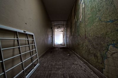 Empty corridor of building