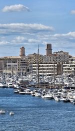 Boats in harbor