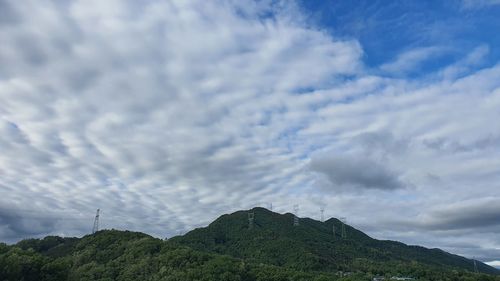 Low angle view of mountain against sky