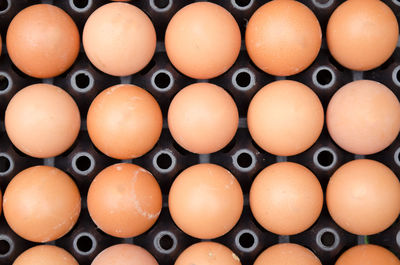 Full frame shot of eggs