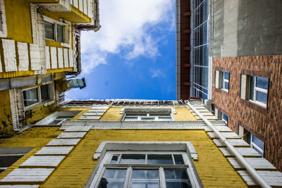 Low angle view of buildings against sky