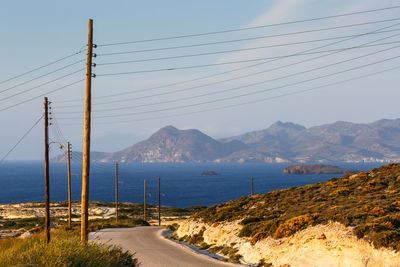 Landscape near sarakiniko beach on milos island in greece.