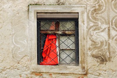 Broken windoe of old building