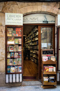 Stack of books in shelf