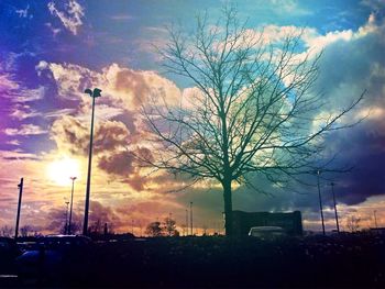 View of cloudy sky at sunset