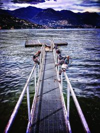 Pier over lake