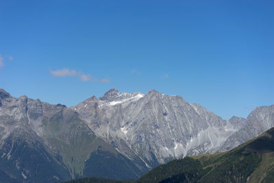 Scenic view of mountains in val casies against blue sky - gsiesertal - südtirol  italy