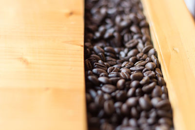 Close-up of roasted coffee beans