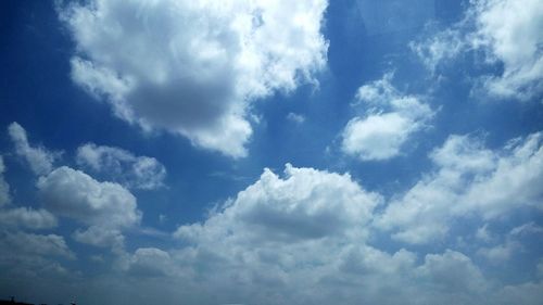 Low angle view of cloudy sky