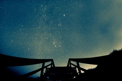 Low angle view of star field against star field