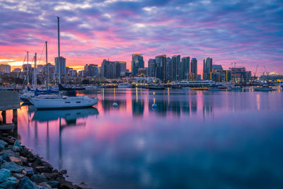 Boats in harbor