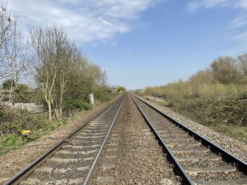 View of railroad tracks against sky