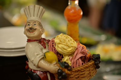 Close-up of cake on table