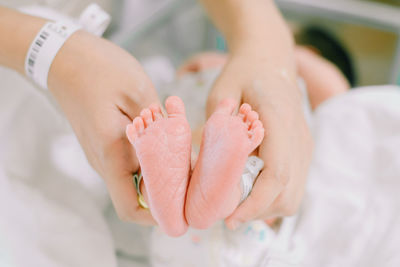 Close-up of baby hands