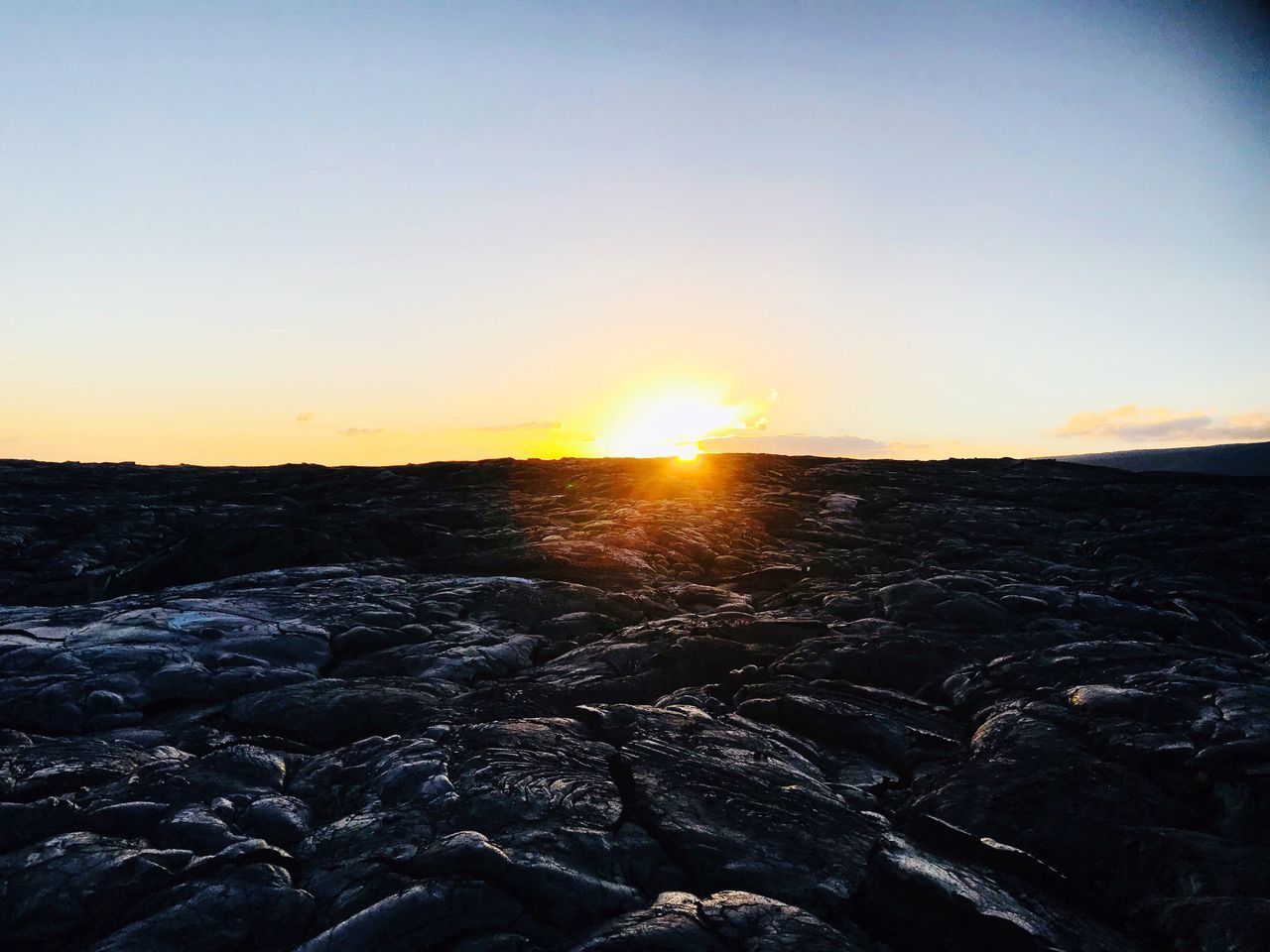 SCENIC VIEW OF SUNSET OVER LAND