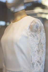 Close-up of mannequin in store