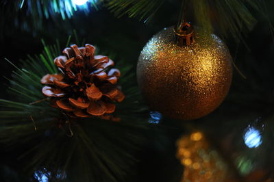 Close-up of christmas decorations