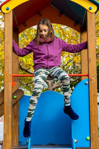 Girl playing at park