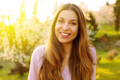 Portrait of smiling young woman