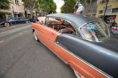 Cars on road in city