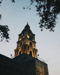 Low angle view of clock tower