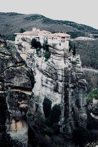 Aerial view of a cliff