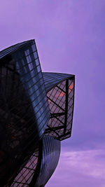 Low angle view of modern building against sky