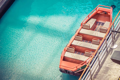 High angle view of swimming pool