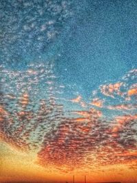 Low angle view of sky during sunset