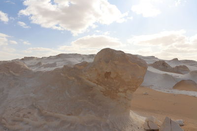 Scenic view of rocky mountains against sky
