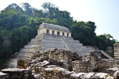 Exterior of temple against sky