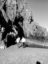 Full length of horse on beach against sky