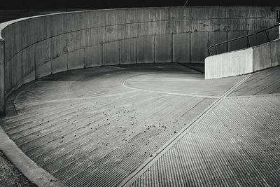 High angle view of empty tunnel