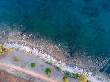 High angle view of swimming pool