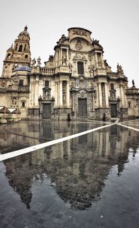 Reflection of buildings in water