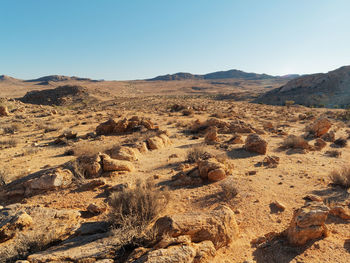 Scenic view of desert against sky